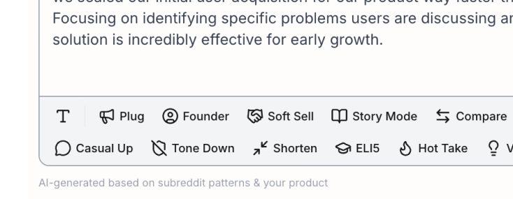 12 reply styles, one click each